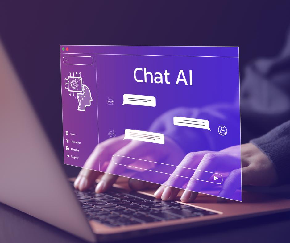Depiction of an AI chatbot.